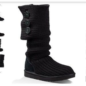 UGG® Classic Cardy Button Detailed Knit Boots
